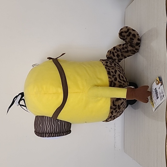 NWT Despicable Me Caveman Minion Stuart 15” Plush Doll Stuffed Animal with Tailm - Picture 3 of 8